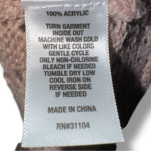 Anthropologie (Wonderly) Pink Beige Loose Knit Layering Sweater Women’s Size L - Picture 4 of 16